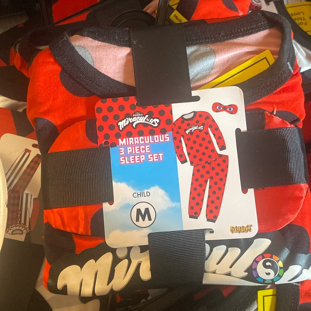 New Miraculous Ladybug Pajamas Girls Size M-XS-S-M-L
